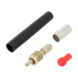 Connector: fiber optic | plug | FSMA | for cable | clamp | POF 6,0mm