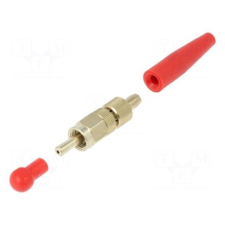 Connector: fiber optic | plug | FSMA | for cable | crimped