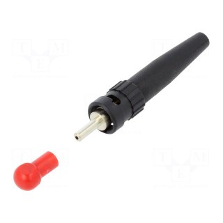 Connector: fiber optic | plug | ST(BFOC) | for cable | crimped