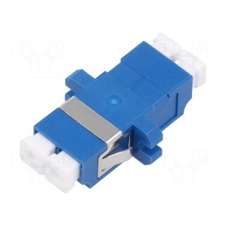 Connector: fiber optic | socket,coupler | LC | female | ways: 2 | blue