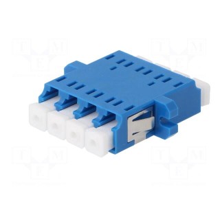 Connector: fiber optic | socket,coupler | LC | female | ways: 2 | blue