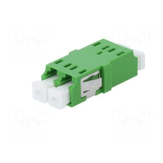 Connector: fiber optic | socket,coupler | LCA | female | ways: 2 | green