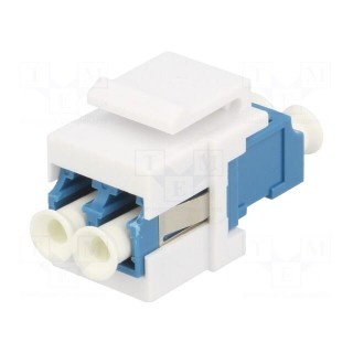 Connector: fiber optic | socket,coupler | LC,both sides | female