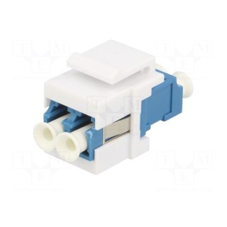 Connector: fiber optic | socket,coupler | LC,both sides | female