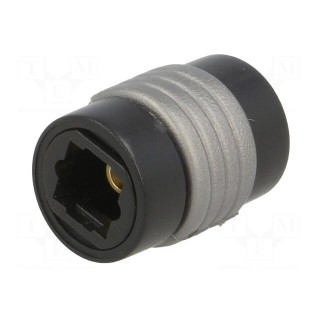 Connector: fiber optic | socket,coupler | optical (Toslink) | black