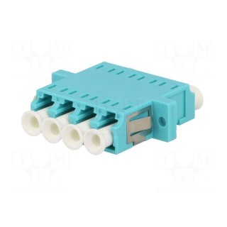 Connector: fiber optic | socket,coupler | quad multi mode | female