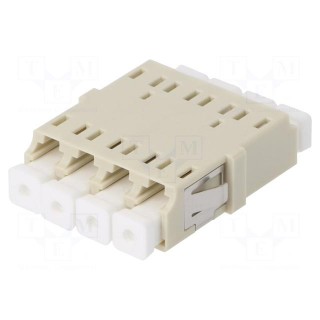 Connector: fiber optic | socket,coupler | quad,multi mode (MM) | LC