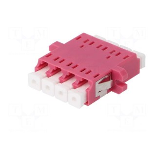 Connector: fiber optic | socket,coupler | quad,multi mode (MM) | LC