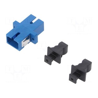 Connector: fiber optic | socket,coupler | SC | female | ways: 1 | blue