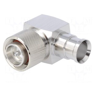 Connector: 4.3-10 | male | for cable | angled 90° | plug | 50Ω | IP68