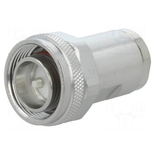 Connector: 4.3-10 | male | for cable | straight | plug | 50Ω | IP67 | clamp