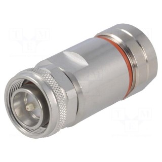Connector: 4.3-10 | male | for cable | straight | plug | 50Ω | IP68 | clamp