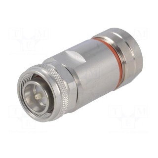 Connector: 4.3-10 | male | for cable | straight | plug | 50Ω | IP68 | clamp