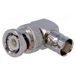 Coupler | BNC socket,BNC plug | angled 90° | 50Ω | delrin (POM)