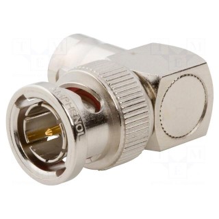 Coupler | BNC socket,BNC plug | angled 90° | 75Ω | POM