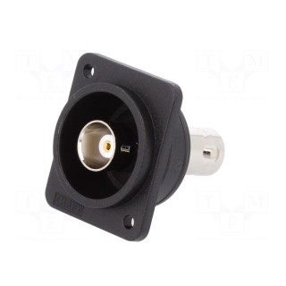 Coupler | BNC socket,both sides | 50Ω | black | Series: FT | 19x24mm