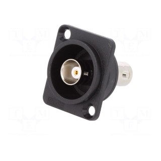 Coupler | BNC socket,both sides | 50Ω | black | Series: FT | 19x24mm