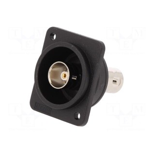 Coupler | BNC socket,both sides | 75Ω | black | Series: FT | 19x24mm