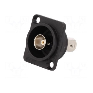 Coupler | BNC socket,both sides | 75Ω | black | Series: FT | 19x24mm