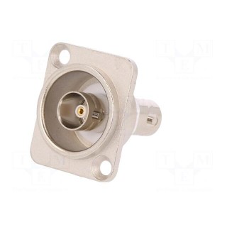 Coupler | BNC socket,both sides | insulated | 75Ω | silver | Series: FT