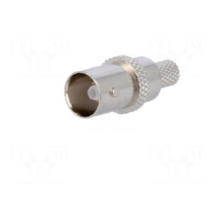 Plug | BNC | female | straight | 75Ω | crimped | for cable | gold-plated