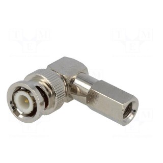 Plug | BNC | male | angled 90° | twist-on | for cable