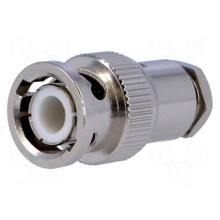 Plug | BNC | male | straight | 50Ω | 3C2V,RG141,RG58 | soldering,clamp