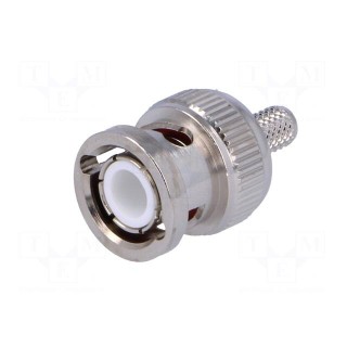 Plug | BNC | male | straight | 50Ω | B9907,RG58 | Ømax: 5mm | crimped