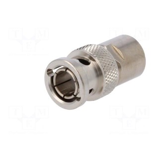 Plug | BNC | male | straight | 50Ω | clamp | for cable | teflon