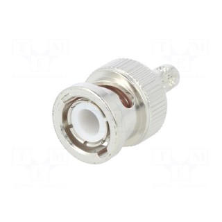 Plug | BNC | male | straight | 50Ω | crimped | for cable | PTFE | -65÷165°C