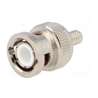 Plug | BNC | male | straight | 50Ω | Ømax: 2.8mm | crimped | for cable