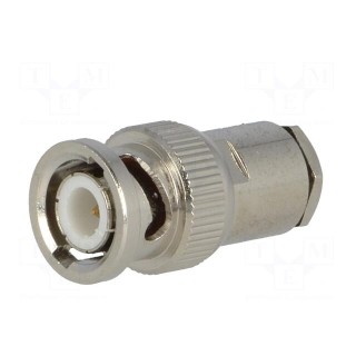 Plug | BNC | male | straight | 50Ω | RG58 | clamp,crimped | for cable
