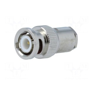 Plug | BNC | male | straight | 75Ω | RG59 | clamp,crimped | for cable
