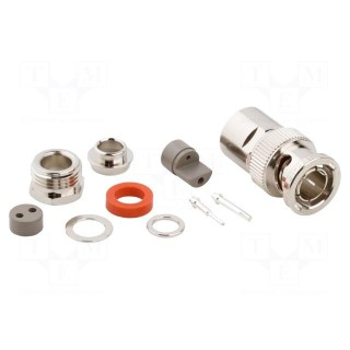 Plug | BNC | male/female | straight | 50Ω | RG108 | soldering,clamp