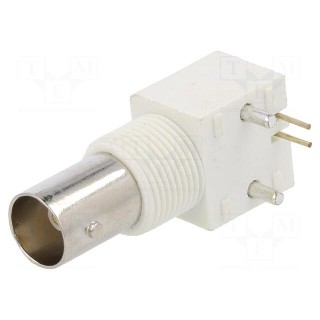 Socket | BNC | female | angled | 75Ω | THT | for panel mounting,on PCBs