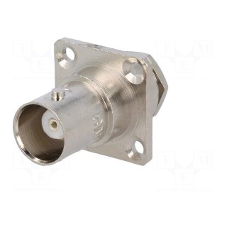 Socket | BNC | female | straight | 50Ω | RG58 | clamp | for panel mounting
