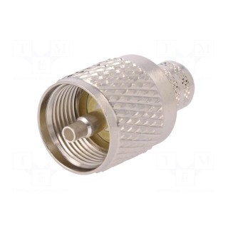 Plug | UHF (PL-259) | male | straight | KX13,RG214 | crimped | for cable