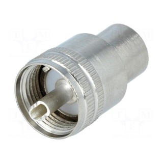 Plug | UHF (PL-259) | male | straight | twist-on | for cable | teflon