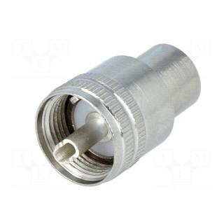 Plug | UHF (PL-259) | male | straight | twist-on | for cable | teflon