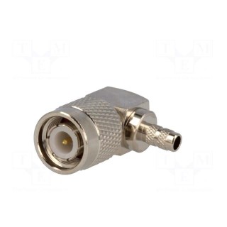 Plug | TNC | male | angled 90° | 50Ω | crimped | for cable | delrin (POM)