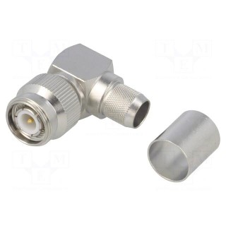 Plug | TNC | male | angled 90° | 50Ω | H1000,RG213 | soldering,crimped