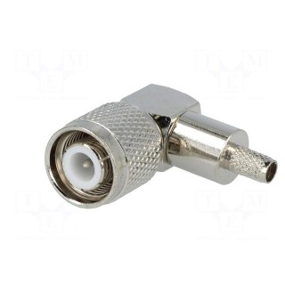 Plug | TNC | male | angled 90° | RG58 | crimped | for cable