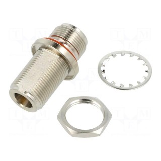 Coupler | N socket,both sides | straight | 50Ω | PTFE | gold-plated