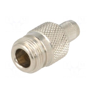 Plug | N | female | straight | 50Ω | H1000 | crimped | for cable | PTFE