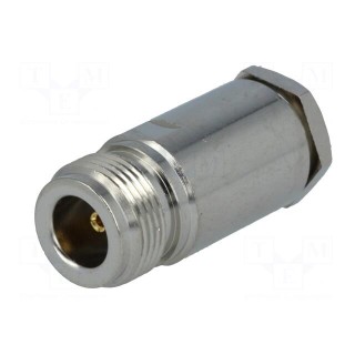 Plug | N | female | straight | RG58 | 5.5mm | soldering,clamp | for cable