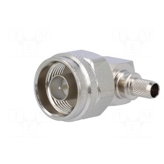 Plug | N | male | angled 90° | 50Ω | B7808A,CNT-240,H155,LMR240 | teflon