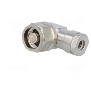 Plug | N | male | angled 90° | 50Ω | CNT-400 | clamp | for cable