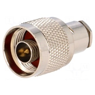 Plug | N | male | straight | 50Ω | 3C2V,RG141,RG58 | soldering,clamp