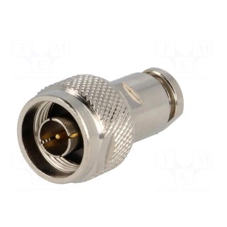 Plug | N | male | straight | 50Ω | H155 | clamp | for cable | teflon