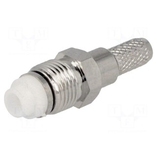 Plug | FME | female | straight | RG58 | crimped | for cable